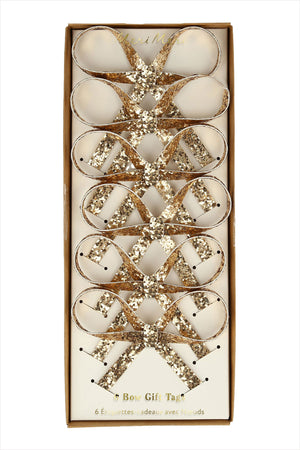 Glitter Bow Gift Tag Set