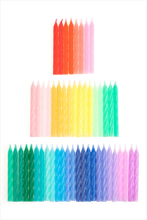 Rainbow Twisted Mini Candles