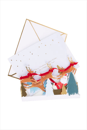 Santa's Sleigh 3D Card