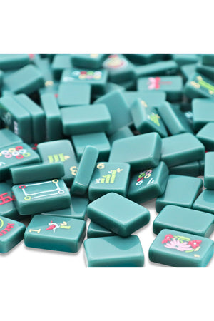 Free Spirit Teal Mahjong Tile Set