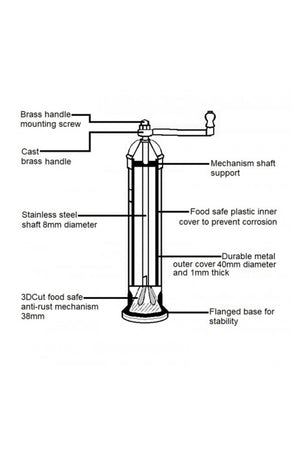 Atlas Chrome Pepper Mill
