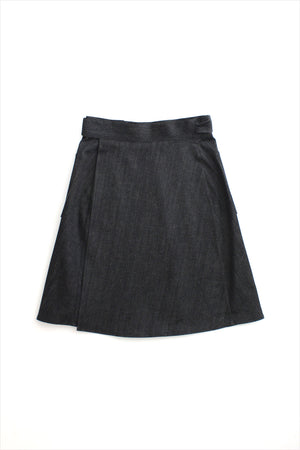 F&H Dark Denim Wrap Skirt