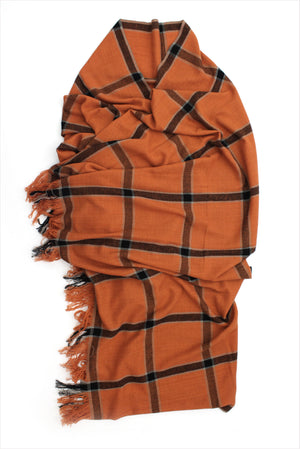 Tamba Cashmere Blanket Tibetan Orange