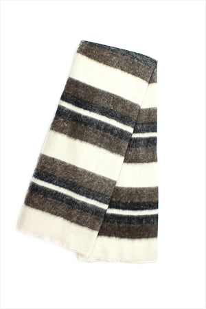 Dolpo Stripe Cashmere Cotton Nomad White Black Natural
