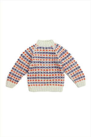 Children's Sweater Persimmon and Lavender