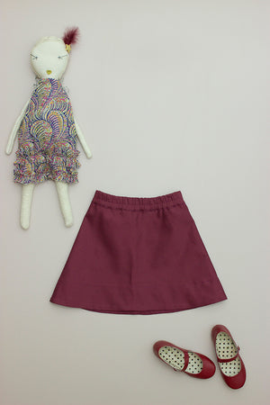 Zipper Skirt Claret