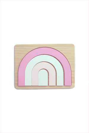 Rainbow Puzzle Pink