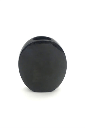 Oval Vase Black Penshell