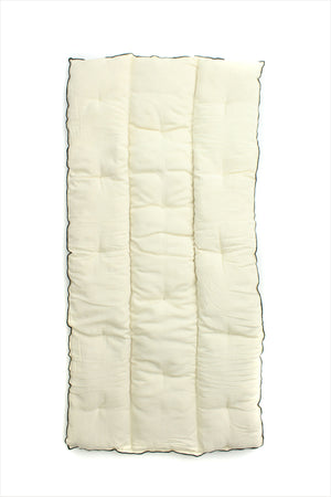 Tensira Rectangular Mattress Off White Black Piping