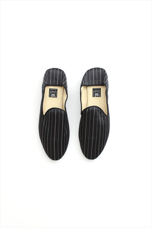 Liwan Babouche Slipper Black Silver