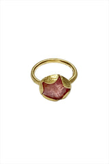Scalloped Ring with Pink Sapphire