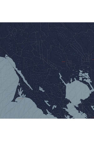 San Francisco Bay Quilt Navy
