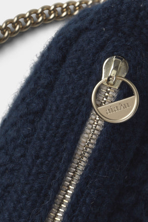 AIAYU Helen Chain Clutch Bag Navy