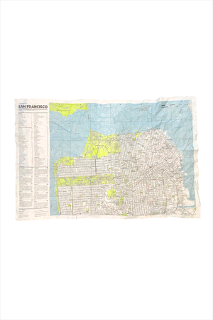 Crumpled City Map San Francisco