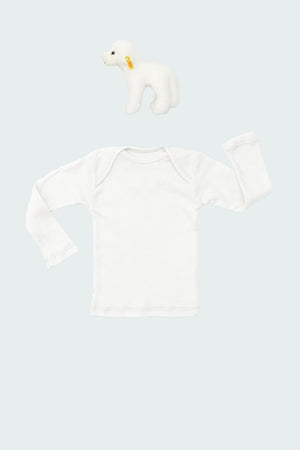 Lap Shoulder Tee Long Sleeve White