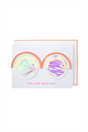 Rainbow Glasses Blank Card