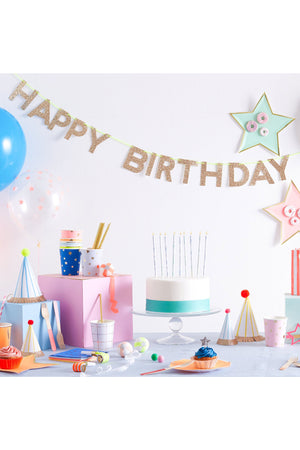 Gold Happy Birthday Garland