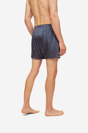 Derek Rose Men's Modern Fit Boxer Brindisi 80 Navy