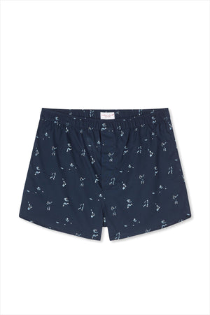 Derek Rose Men's Modern Fit Boxer Nelson 91 Navy