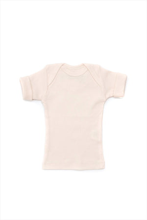 Rib Lap Shoulder Tee Short Sleeve Blossom