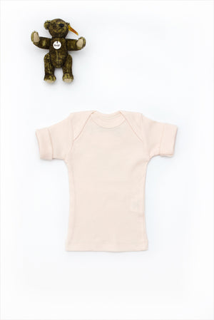 Rib Lap Shoulder Tee Short Sleeve Blossom