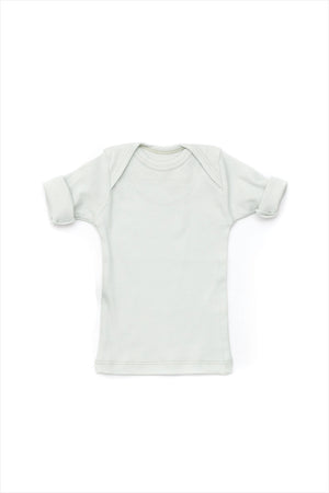 Rib Lap Shoulder Tee Short Sleeve Cloud