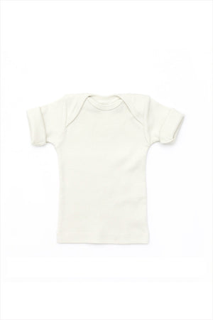 Rib Lap Shoulder Tee Short Sleeve Sand