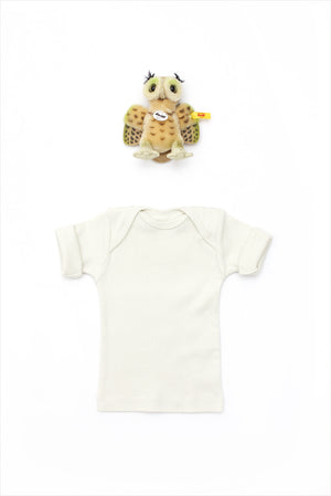 Rib Lap Shoulder Tee Short Sleeve Sand