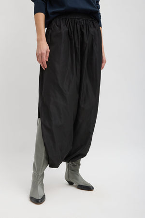 Tibi Italian Sporty Pleated Jalousie Skirt Black