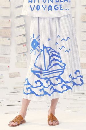 Mii Mantou Skirt Paros Blue