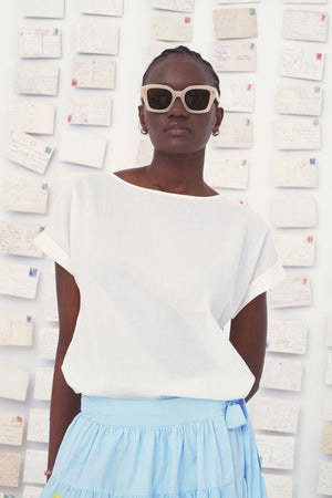 Mii Dua Top Off White