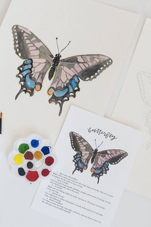 Butterfly Bird Watercolor Kit