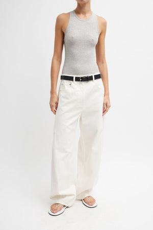 Tibi Sid Jean Spring Denim White