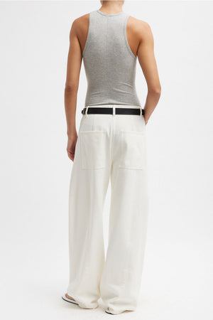 Tibi Sid Jean Spring Denim White