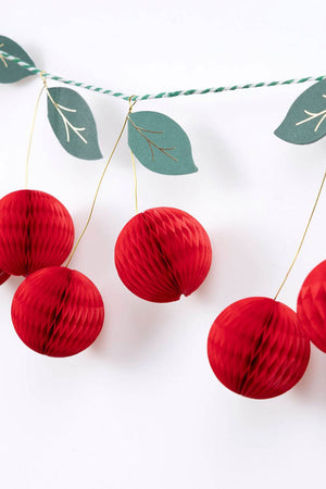 Cherry Honeycomb Garland