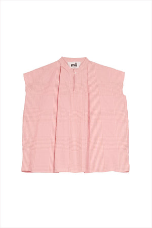 Mii Anne Handwoven Cotton Silk Top Light Pink