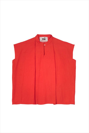 Mii Anne Handwoven Cotton Silk Top Orange