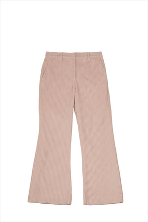 Mii Mardi Embroidered Velvet Pants Mastic