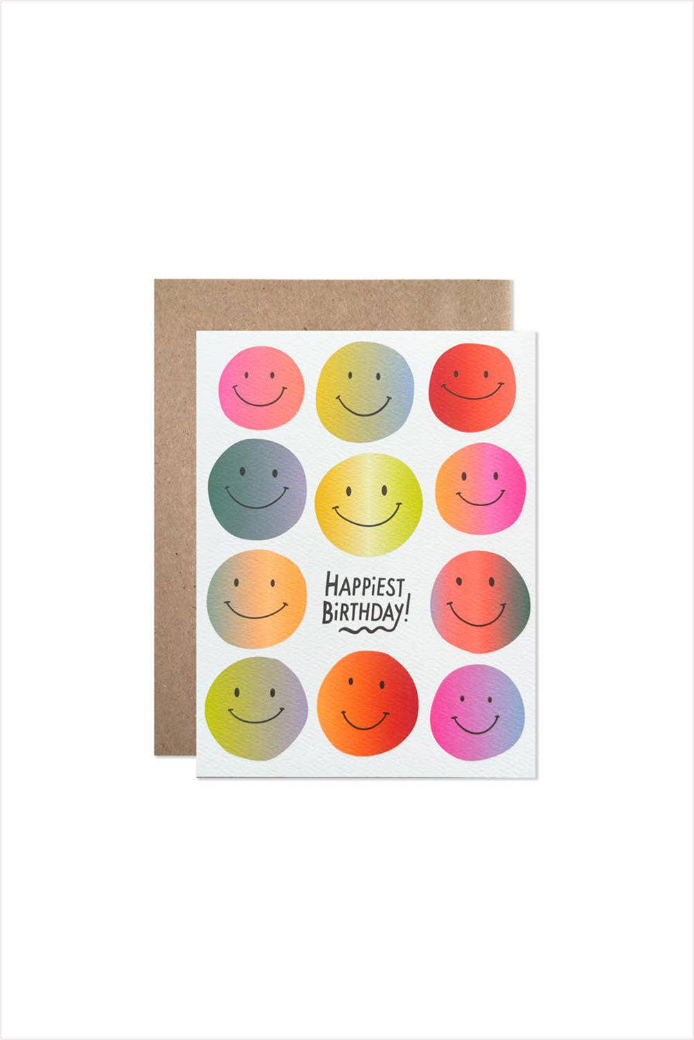 Happiest Birthday Neon Smiles Card