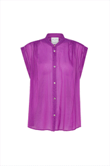forte_forte Silk Voile Short Sleeve Top Cocktail