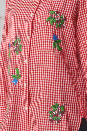Mii Assia Embroidered Shirt Red