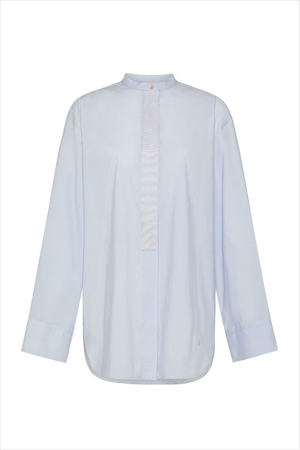 forte_forte Center Detail Grandfather Shirt Ciel