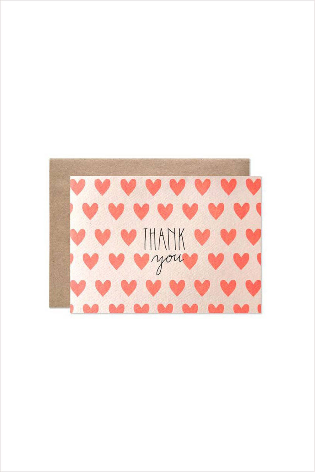 Thank You Neon Hearts Card