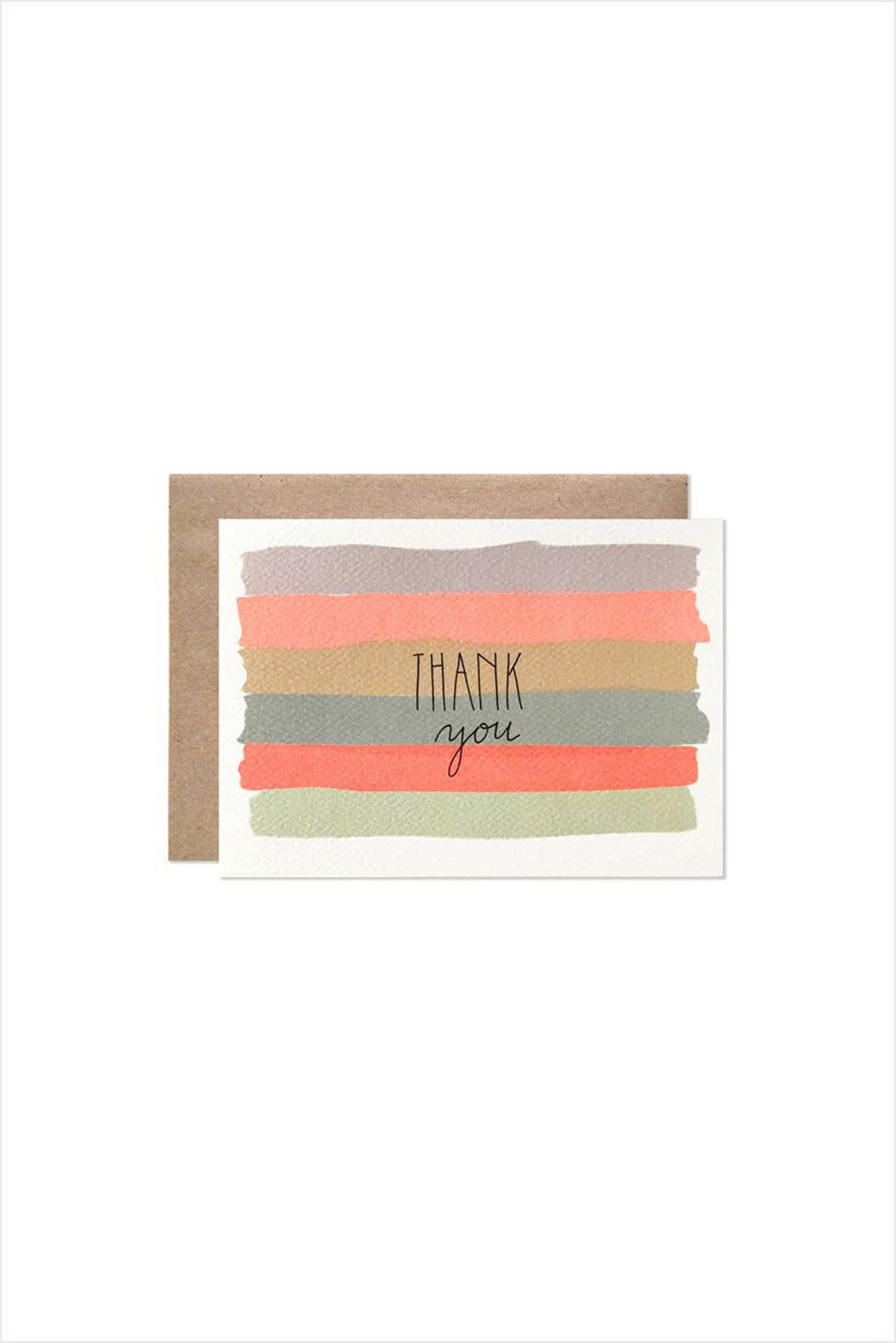 Thank you Watercolor Stripes Card