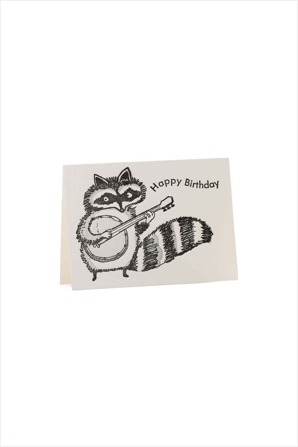 Raccoon Banjo Mini Card