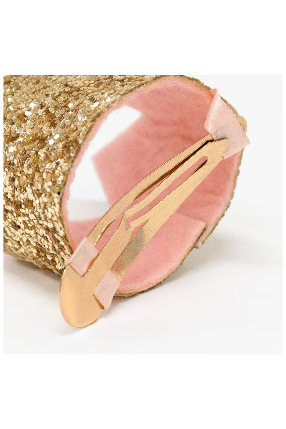 Mini Gold Glitter Crown Hair Clip