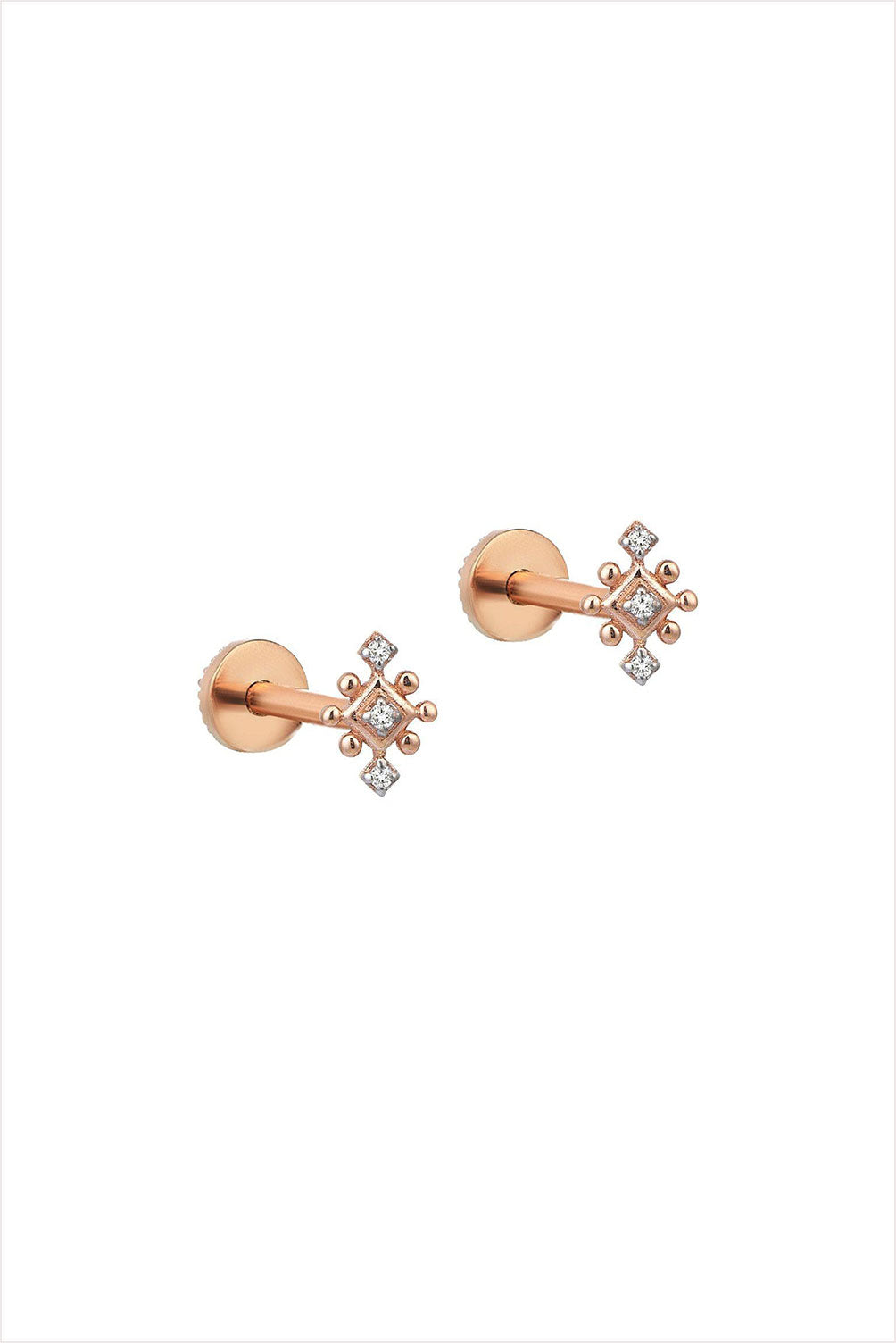 Baby Blossom White Diamond Earrings