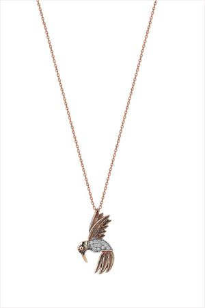 Robin Necklace with White Diamonds