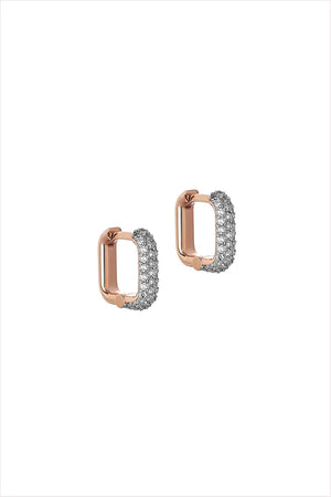 Square Hoop Diamond Earrings