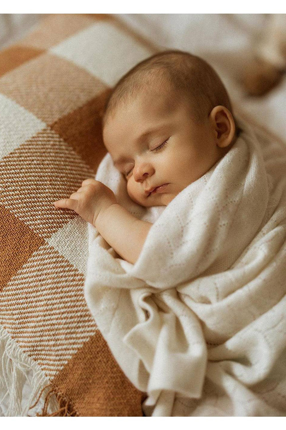 Vintage Cashmere Baby Blanket Leaf